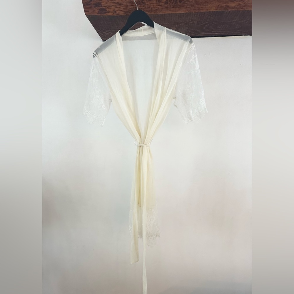 Authentic Vintage Sheer Lace Robe - Picture 2 of 4